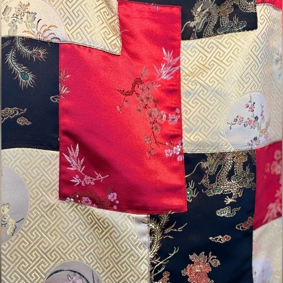 Sophie Chang Studio Silky Asian Patchwork Skirt - Picture 2 of 6